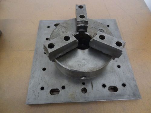 GERMAN MADE 10&#034; 3 JAW LATHE CHUCK WITH FIXTURE PLATE