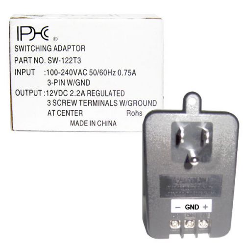 PHC SW-122T3 12VDC 2.2A AC/DC Adapter With Screws