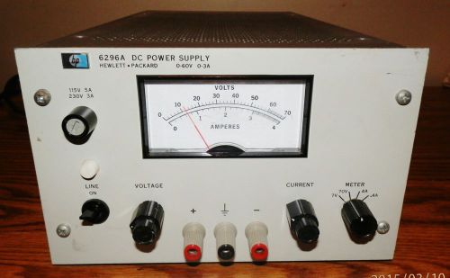 HP AGILENT 6296A DC POWER SUPPLY 0-60VDC  0-3A USED GOOD CONDITION