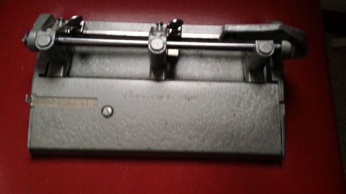 VTG Industrial Heavy Metal Foothill 310 Adjustable 3 Hole Punch Collectible Old