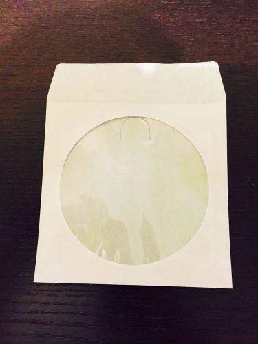 800 Premium White CD DVD Paper Sleeve Envelope Clear Window Flap 100pk