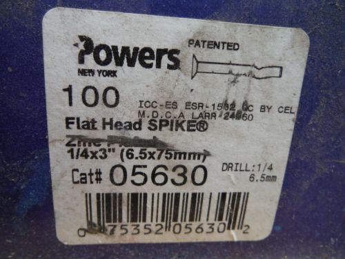 POWERS Flat Head Spike (05630) (20pcs) Zinc