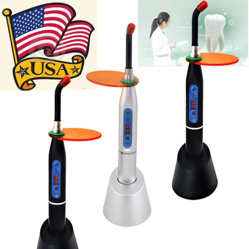 New dental 1500mw wireless cordless dental 5w led curing light lamp usps ship for sale