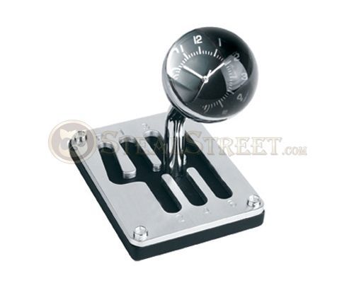 Silver Sports Edition Gear Shifting Clock/Paperweight