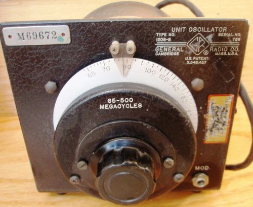 General Radio Oscillator Model 1208-B 50-500 Megacycles.