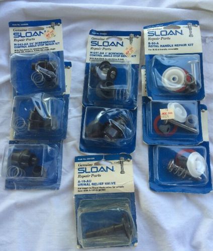 Lot of 9 new in package sloan plumbing parts for sale