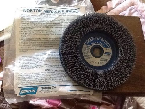 Norton Abrasive Brush, Bear-tex, 58830, 80 S/C, 7&#034;X1&#034;x7/8&#034;, NOS