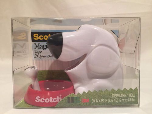 Scotch Dog Tape Dispenser, 3.4 IN x 350 IN (9.72YD) 19mm x 8,99m