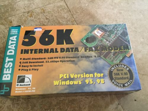 BEST DATA  56K InternalData Fax MODEM  SMART One PCI Version  Windows 95,98 new