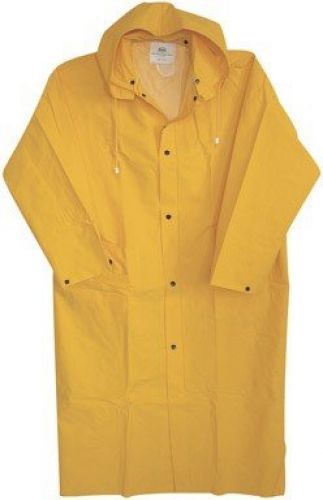 Boss Rainwear 3PR8000YS &#034;Boss&#034; Pvc Raincoat - Yellow,48&#034; long - 35 mil
