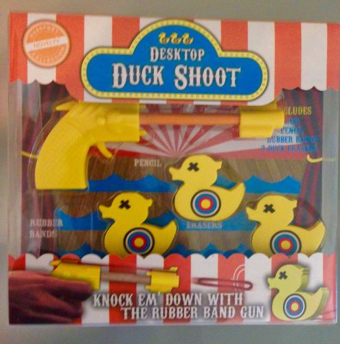 Stationery Desktop Duck Shoot Office Fun Gift Co-Worker Boss Rubber Bands
