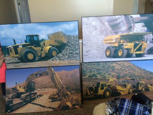 Lot Of 4 CATERPILLAR Show Room Display Signs Large