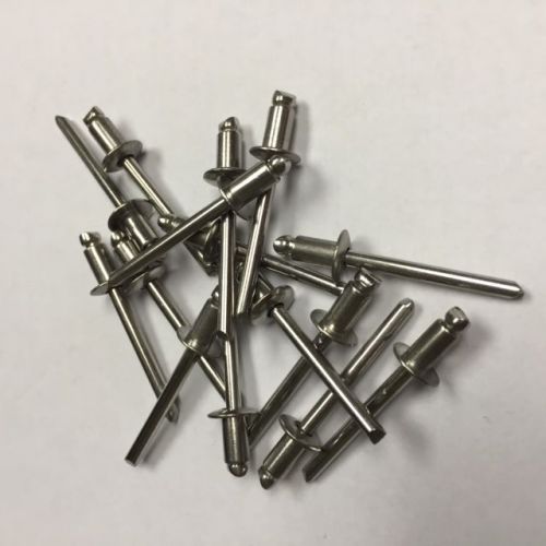 3/16 diameter x 1/16 to 1/8 grip 18-8 All Stainless Steel blind rivets 500 count
