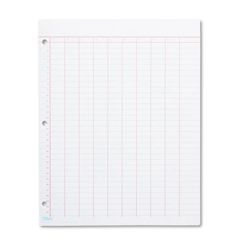Data pad w/numbered column headings, legal rule, ltr, white, 50 sheets for sale