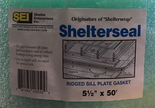 5 Rolls Shelterseal SILL SEAL Ridged Sill Plate Gasket 5.5&#034; x 50&#039;