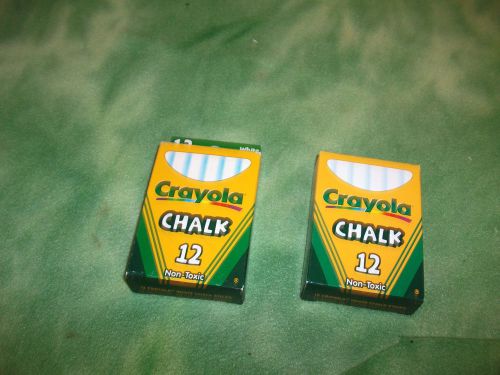 ( 2 )  Crayola  Non-Toxic  Anti-Dust  ( White )  Dustless Chalk   NEW Old Stock