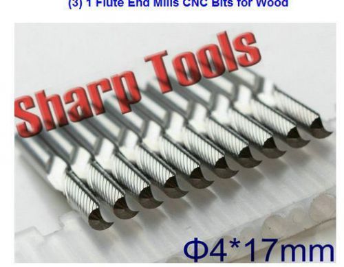 10pcs 4*17mm carbide single flute mdf pvc board acrylic cnc router bits for sale