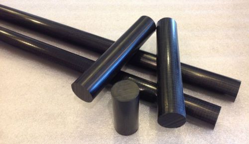 Delrin acetal rod 1 1/4&#034; (1.250) diameter x 36&#034; long black superior wear for sale