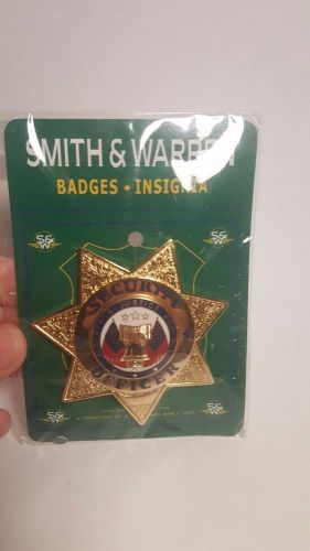 Smith &amp; Warren Security Officer Prop Badge NEW