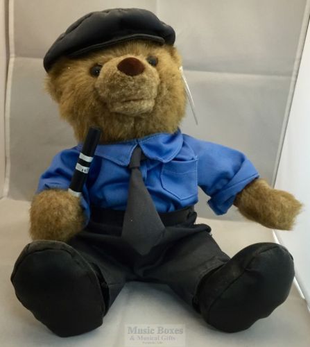 POLICE Teddy Bear  - Sings &#034;Bad Boys&#034; from Cops Animated 12&#034; Tall MUST SEE VIDEO
