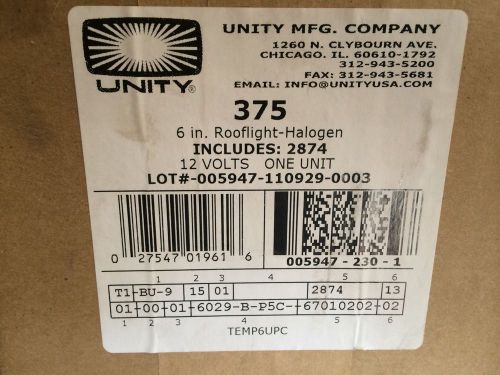 Brand New Unity 375 6&#034; Halogen Chrome Roof Light