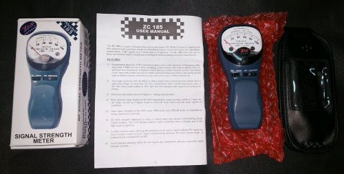 New Zap ZC 185 RF R F Signal Strength Meter With Manual and Case!