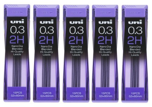 Uni NanoDia Mechanical Pencil Lead 0.3 mm 2H U03202ND2H 15 Leads x 5 set