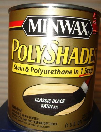NEW Minwax 61395 Satin Polyshades Black  Quart