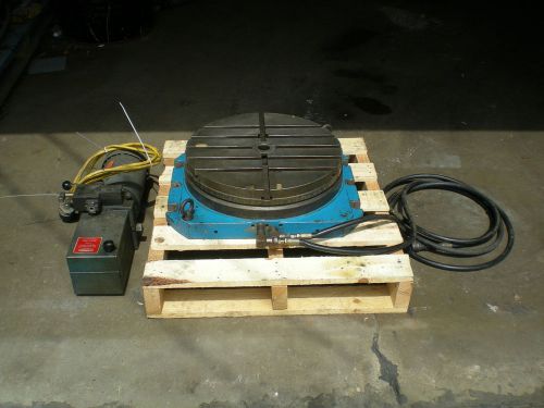 20&#034; hydraulic lift rotary table w/hydraulic pump - indexes in 5 degree increment for sale