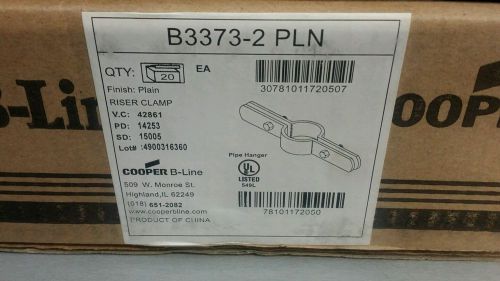 Cooper B-line B3373-2 PLN RISER CLAMP 2&#034;, 3/8&#034;-16 X 1 1/2&#034; BOLT SIZE, Box 20pcs