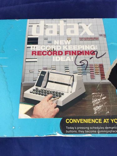 vintage Datax Index Card Electronic File Machine New In Box NIB NOS - Estate NR