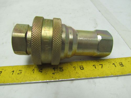 Dynaquip dh12 3/4&#034;npt quick coupling hydraulic coupler cadmium plated steel for sale