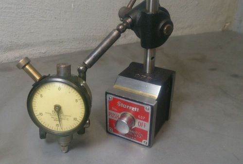 Starrett No. 657AA magnetic base with a Federal B5M-C dial indicator .0005&#034;