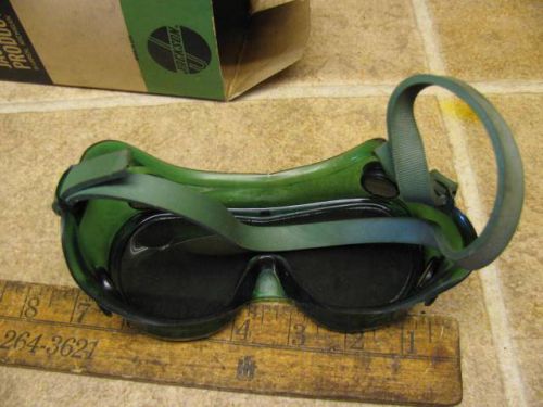 Vintage Jackson Snugside Green Safety Goggles Glasses Welding Steampunk