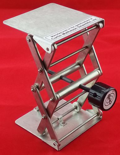 CMS Micro Lab Jack 3&#034;x3 Inch Steel Lift Support Adjustable to 5&#034;