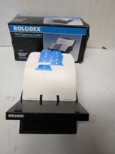 Vtg Rolodex 500 card covered File Organizing system VIP-24C business office 4656