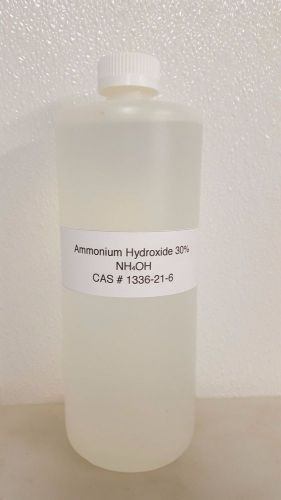 Ammonium Hydroxide 30% Lab Grade Solution 1 liter (~ 1 Quart)