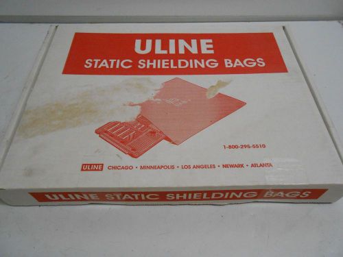 NEW ULINE S-3753 BOX OF 100 RECLOSABLE STATIC SHEILDING BAGS