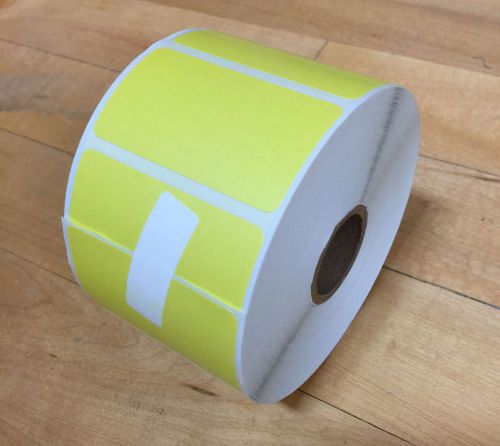 1 Roll UPC Label 1175 Pcs 2.25x1.25 Direct Thermal REMOVABLE Yellow Zebra 2824