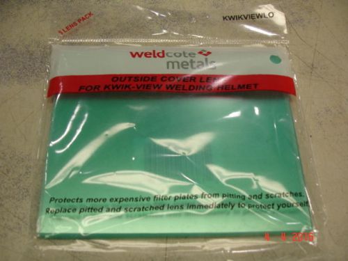 Weldcote metals clear plastic outside cover lens kwik-view pkg of 5 for sale