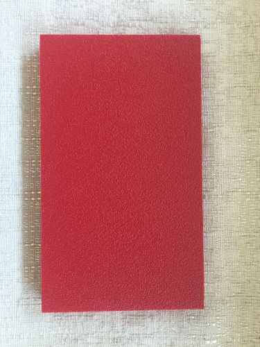 Lot of 20 hdpe high density polyethylene plastic sheet 3.5&#034; x 6&#034; x .5 red for sale