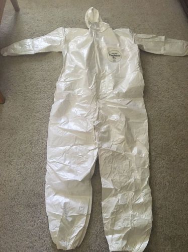 2PK Dupont Tychem SL Coated Tyvek Coverall w/ HOOD Size 4XL SHIPS FREE