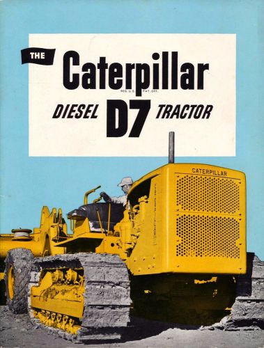 RARE COLLECTIBLE ORIGINAL THE CATERPILLAR D7 TRACTOR CO.FORM 12678,ALMOST MINT!