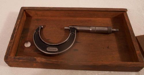 Starrett 1 to 2 In No. 436 Micrometer Machinist Tool with Box