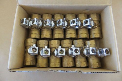New 12 brass ball valves gas american valve milano m85c 1/2&#034; threaded tee nr! for sale