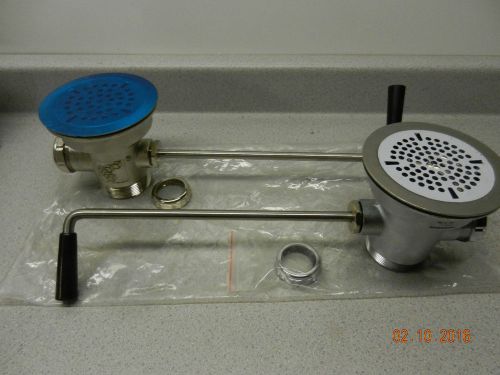Lot of ( 2 ) Sink Waste Valve - Twist Handle 2&#034; Drain Outlet