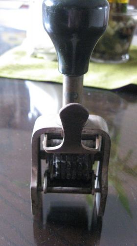 VINTAGE FORCE MODEL 200 NUMBERING MACHINE LEVER MOVEMENT BROOKLYN NEW YORK