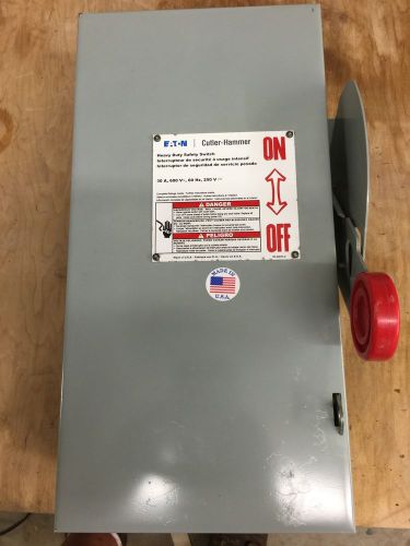 Cutler Hammer DH361UGK Heavy Duty Safety Switch 30 Amp 600 Volt Non-Fused