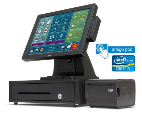 Amigo pos restaurant bar pizza retail all-in-one i3 pos system one station  new for sale