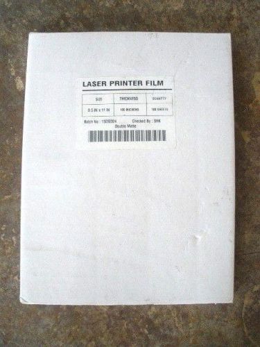 Double Matte Frosted 2 sided  Laser Printer Film 8.5x11 4 mls-100 sheets